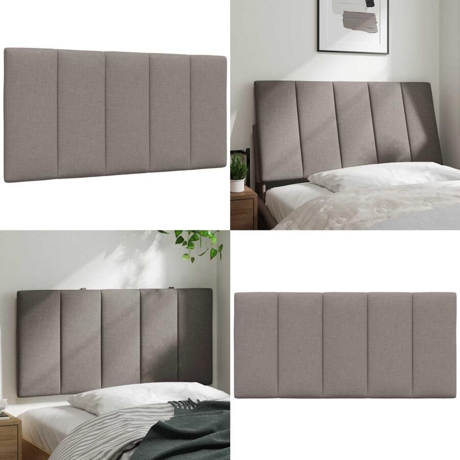 VidaXL Hoofdbordkussen 100 cm stof taupe Hoofdbordkussen Hoofdbordkussens Hoofdbord Kussen Hoofdeinde Kussen