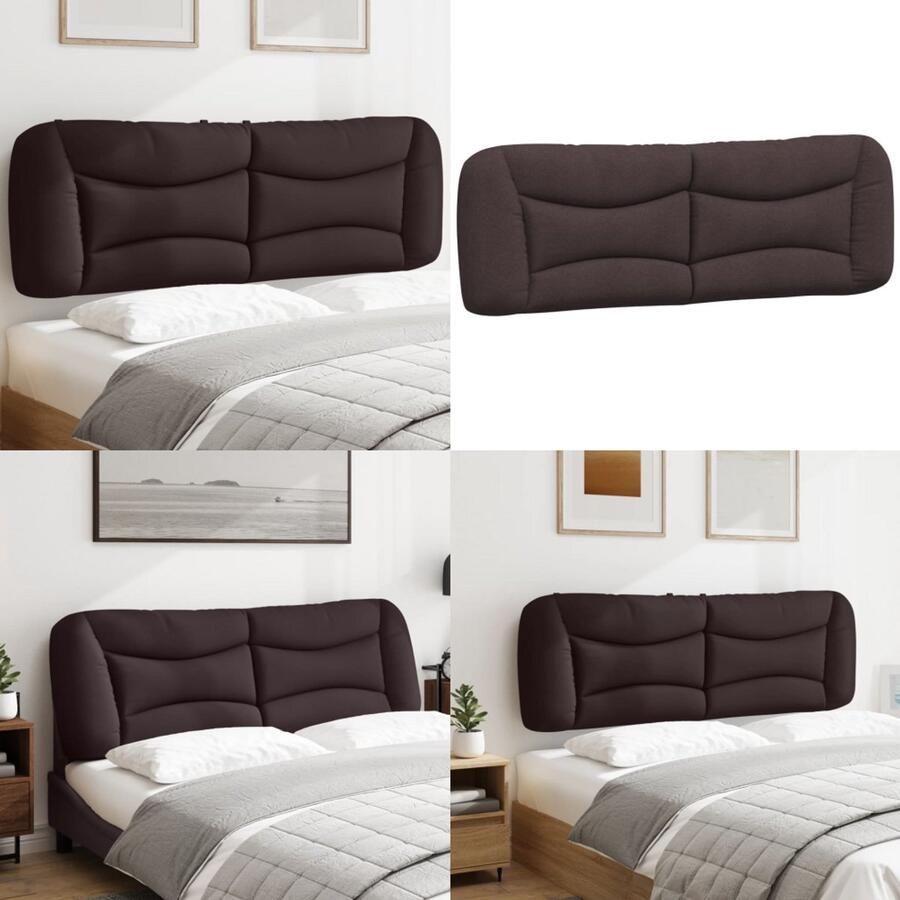 VidaXL Hoofdbordkussen 160 cm stof donkerbruin Hoofdbordkussen Hoofdbordkussens Hoofdbord Kussen Hoofdeinde Kussen