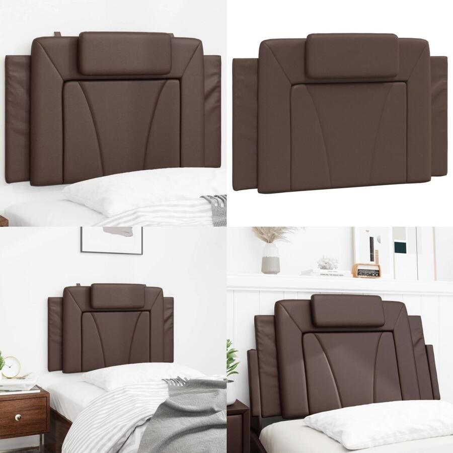 VidaXL Hoofdbordkussen 80 cm kunstleer bruin Hoofdbordkussen Hoofdbordkussens Hoofdbord Kussen Hoofdeinde Kussen