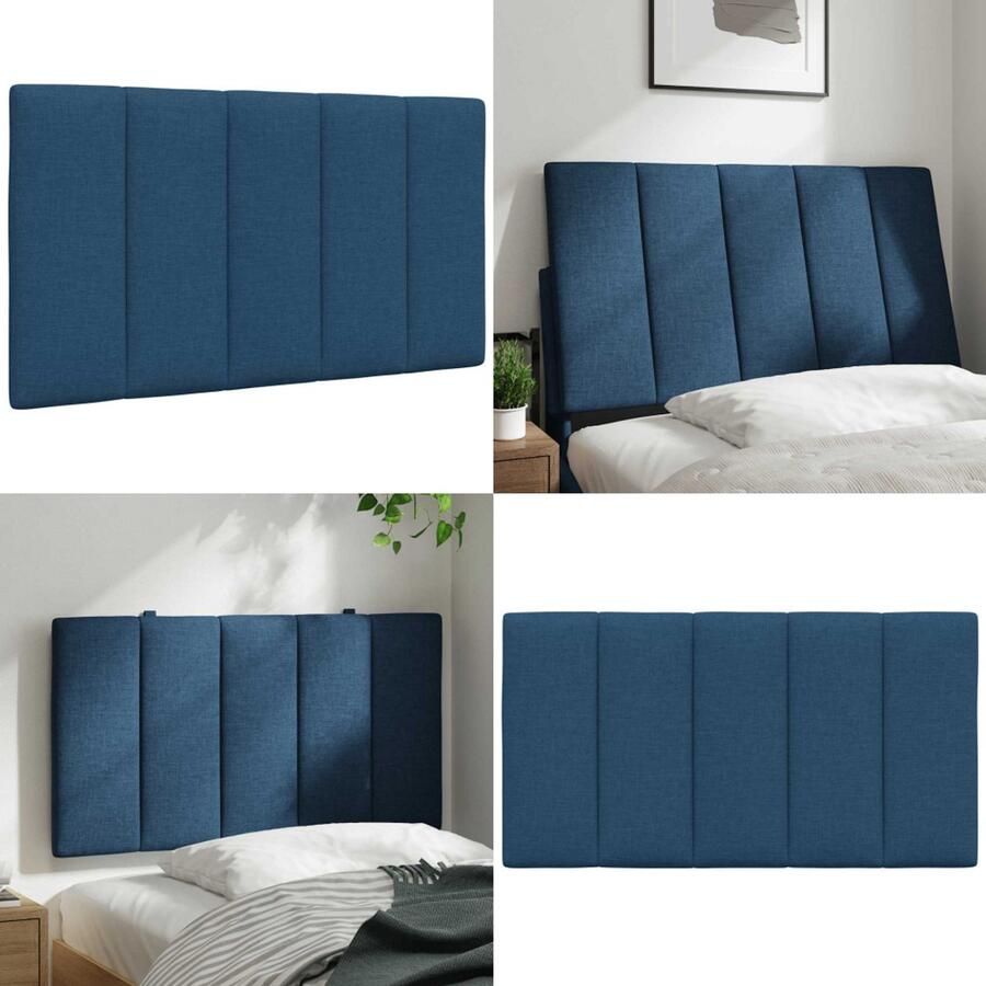 VidaXL Hoofdbordkussen 80 cm stof blauw Hoofdbordkussen Hoofdbordkussens Hoofdbord Kussen Hoofdeinde Kussen