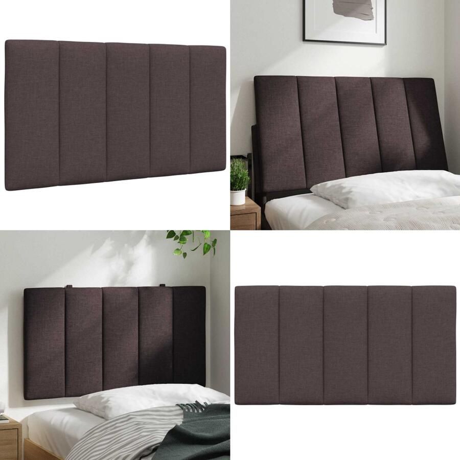 VidaXL Hoofdbordkussen 80 cm stof donkerbruin Hoofdbordkussen Hoofdbordkussens Hoofdbord Kussen Hoofdeinde Kussen