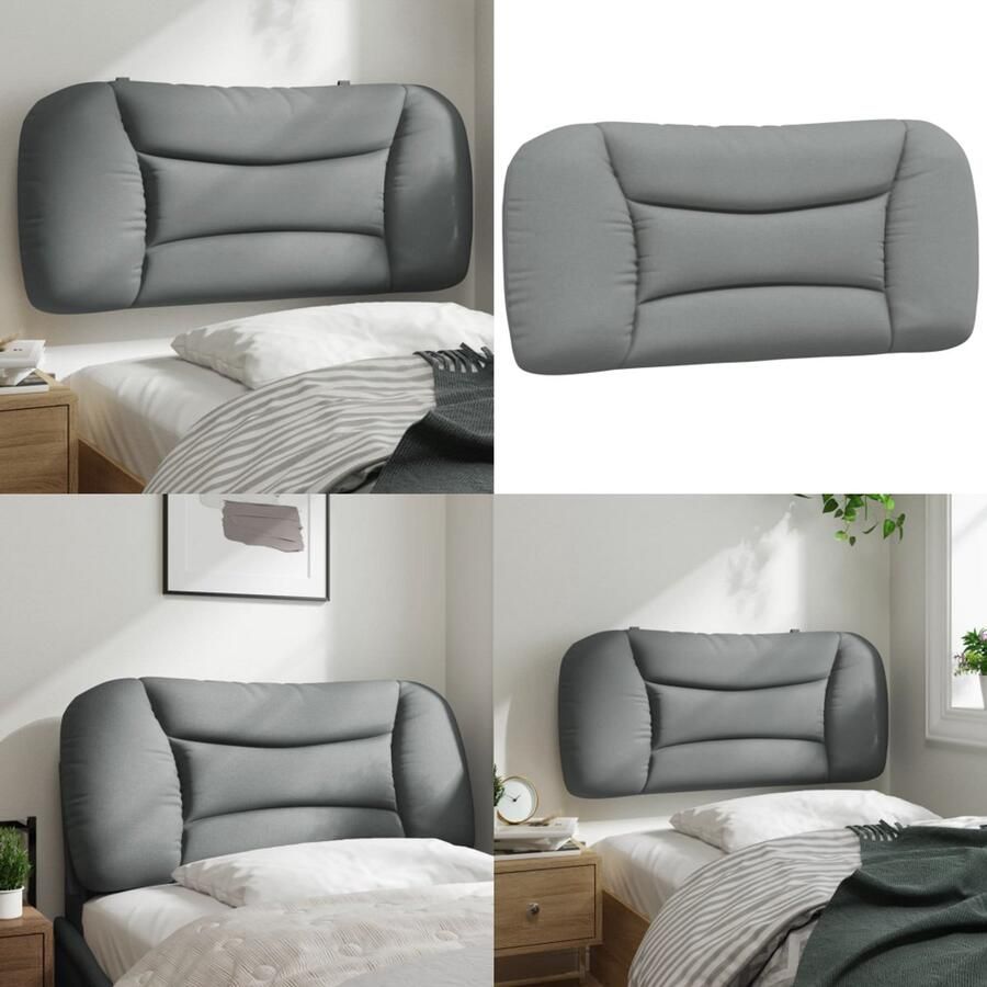 VidaXL Hoofdbordkussen 80 cm stof lichtgrijs Hoofdbordkussen Hoofdbordkussens Hoofdbord Kussen Hoofdeinde Kussen