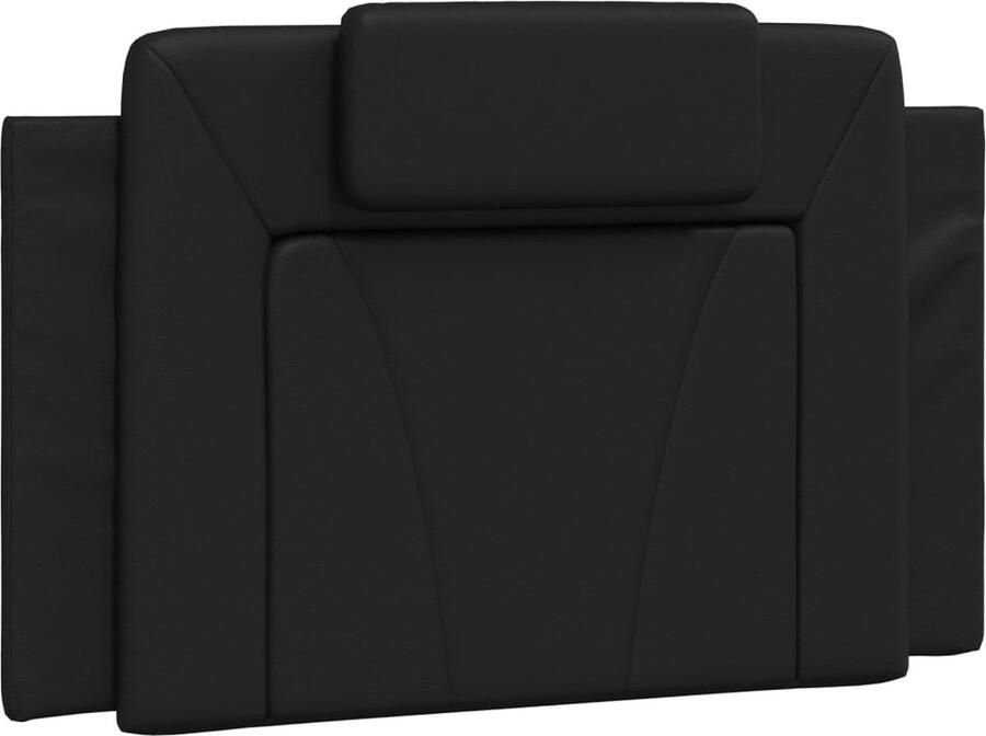 VidaXL Hoofdbordkussen 90 cm Kunstleer Zwart Hoofdbordkussen Hoofdsteun Beddecoratie Slaapcomfort Kunstleder Zwarte Hoofdbord Modern Headboard Minimalistisch Hoofdbord - Foto 2