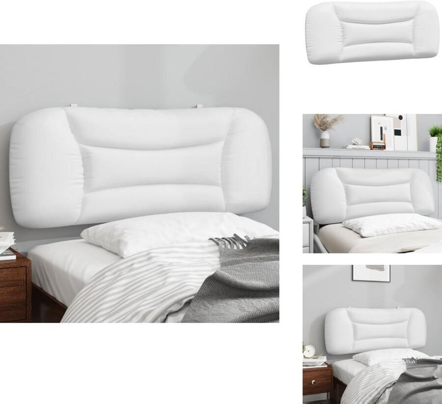 VidaXL Hoofdbordkussen Hoofdbordkussens Hoofdbord Kussen Hoofdeinde Kussen Hoofdbordkussen 100 cm kunstleer wit