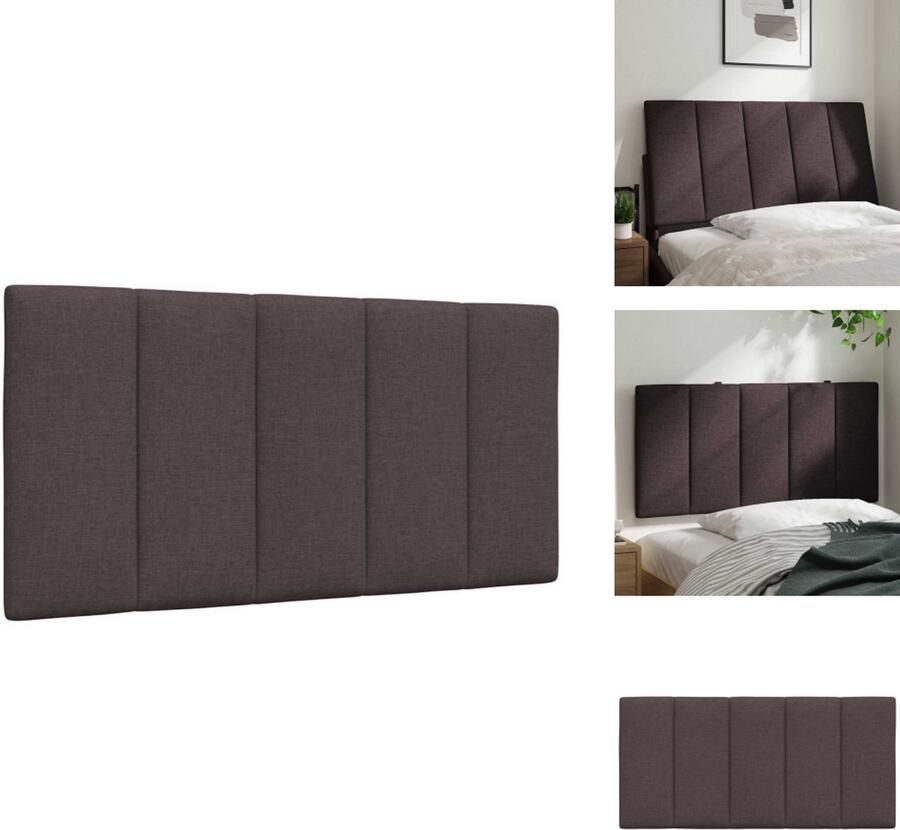 VidaXL Hoofdbordkussen Hoofdbordkussens Hoofdbord Kussen Hoofdeinde Kussen Hoofdbordkussen 100 cm stof donkerbruin