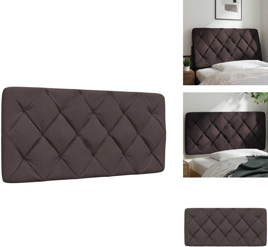 VidaXL Hoofdbordkussen Hoofdbordkussens Hoofdbord Kussen Hoofdeinde Kussen Hoofdbordkussen 100 cm stof donkerbruin
