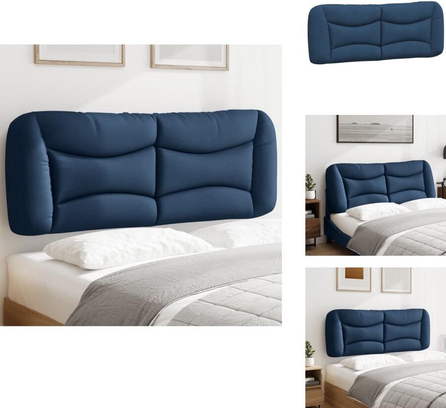 VidaXL Hoofdbordkussen Hoofdbordkussens Hoofdbord Kussen Hoofdeinde Kussen Hoofdbordkussen 120 cm stof blauw