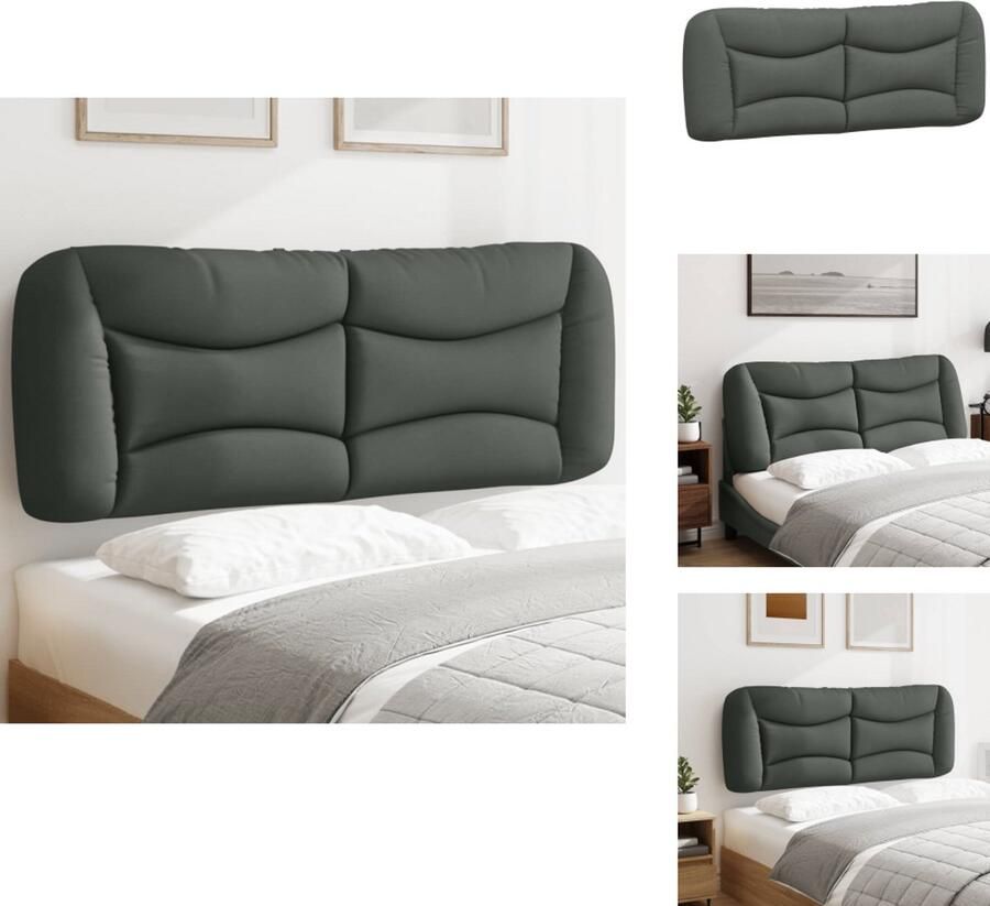 VidaXL Hoofdbordkussen Hoofdbordkussens Hoofdbord Kussen Hoofdeinde Kussen Hoofdbordkussen 120 cm stof grijs