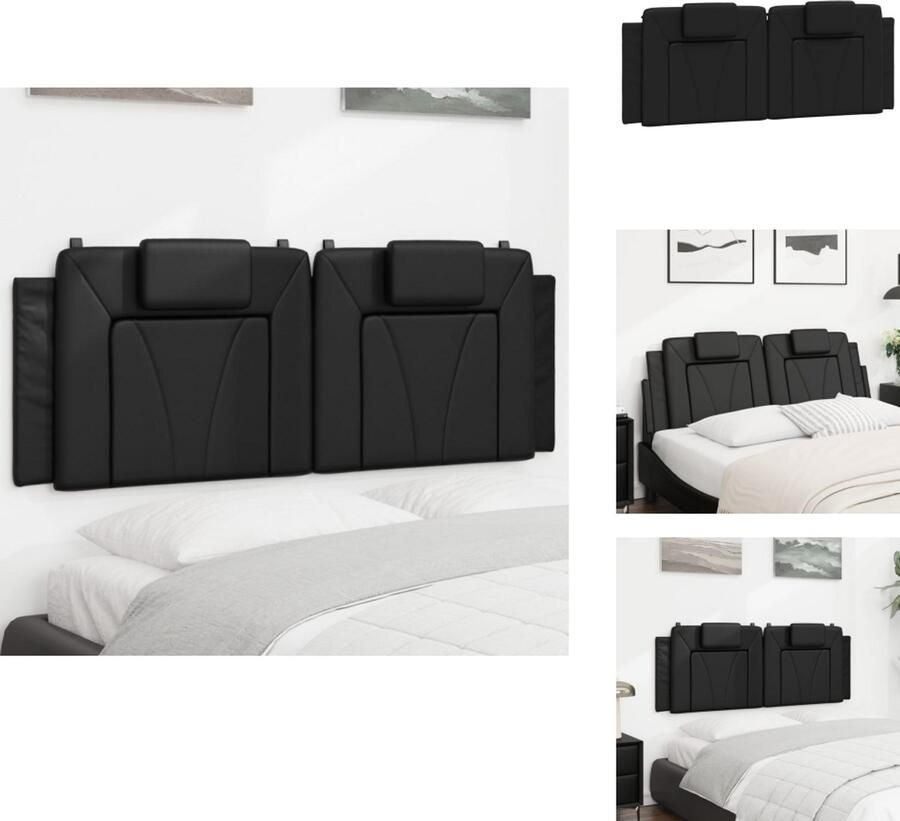 VidaXL Hoofdbordkussen Hoofdbordkussens Hoofdbord Kussen Hoofdeinde Kussen Hoofdbordkussen 140 cm kunstleer zwart