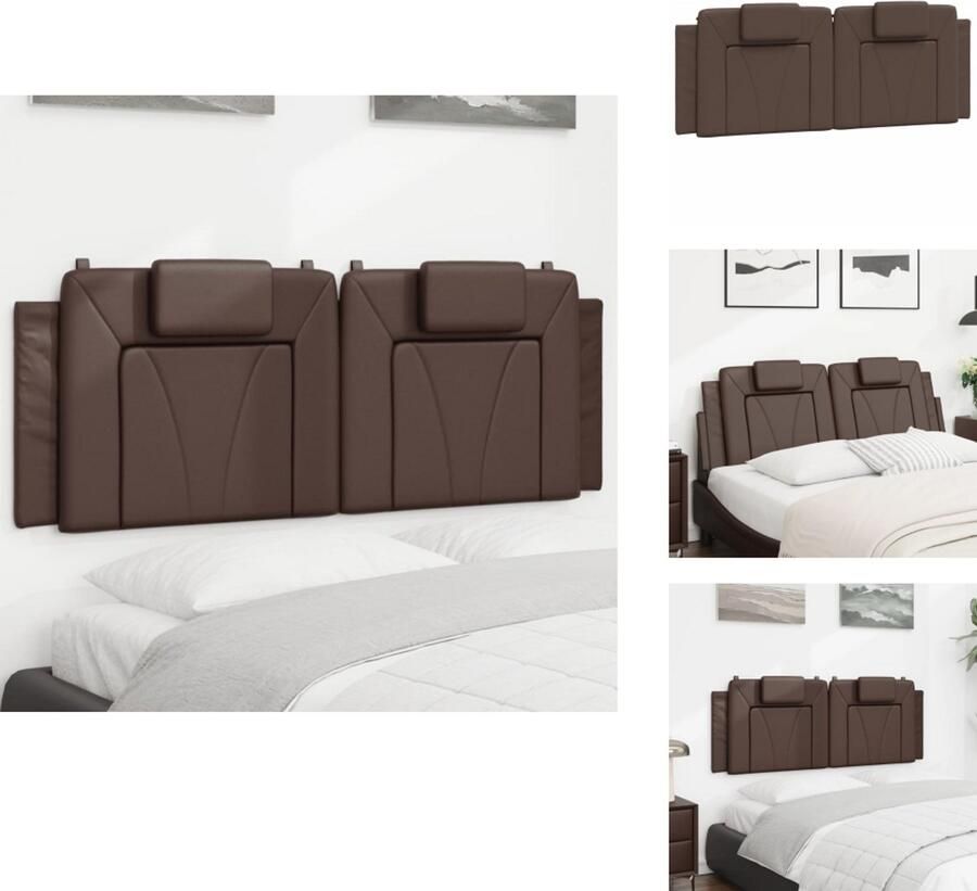 VidaXL Hoofdbordkussen Hoofdbordkussens Hoofdbord Kussen Hoofdeinde Kussen Hoofdbordkussen 140 cm kunstleer bruin