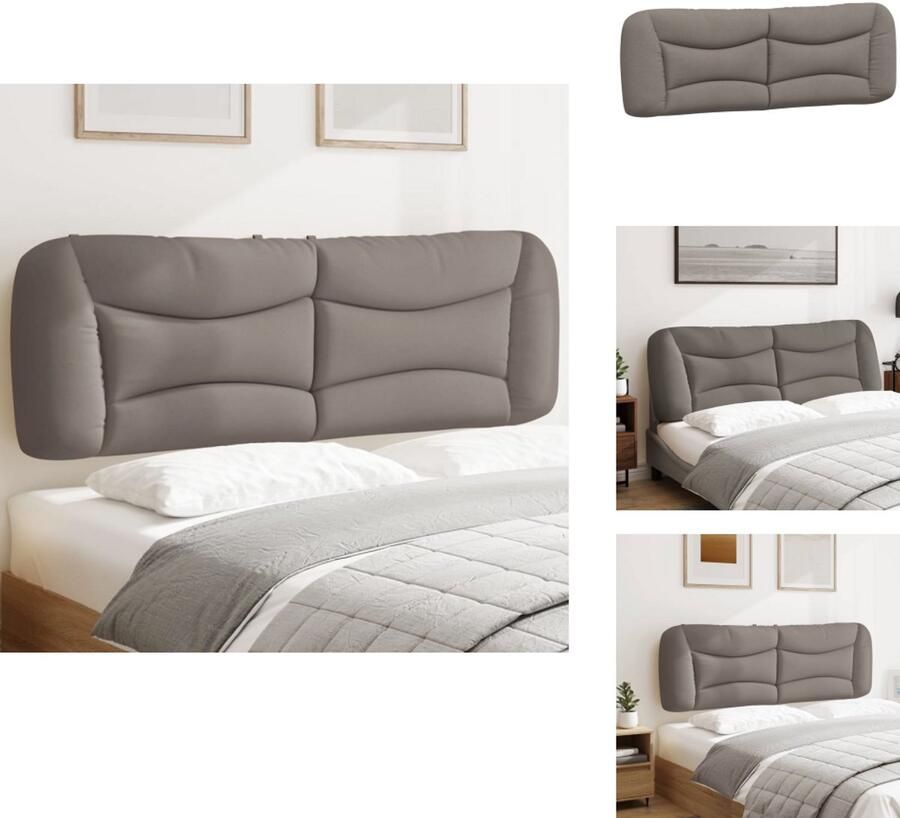 VidaXL Hoofdbordkussen Hoofdbordkussens Hoofdbord Kussen Hoofdeinde Kussen Hoofdbordkussen 160 cm stof taupe