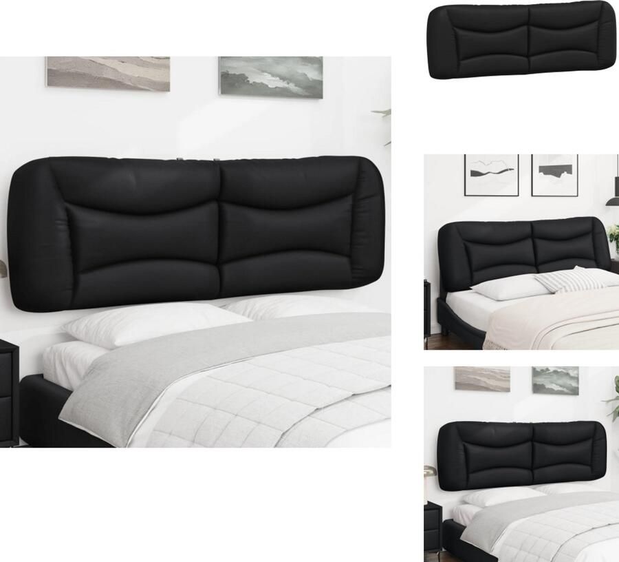 VidaXL Hoofdbordkussen Hoofdbordkussens Hoofdbord Kussen Hoofdeinde Kussen Hoofdbordkussen 160 cm kunstleer zwart