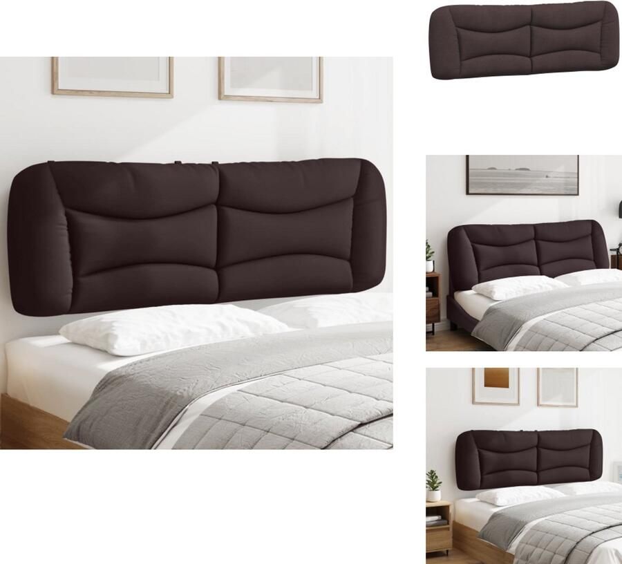 VidaXL Hoofdbordkussen Hoofdbordkussens Hoofdbord Kussen Hoofdeinde Kussen Hoofdbordkussen 160 cm stof donkerbruin