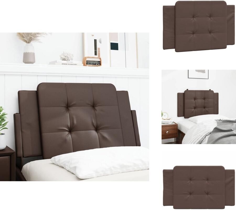 VidaXL Hoofdbordkussen Hoofdbordkussens Hoofdbord Kussen Hoofdeinde Kussen Hoofdbordkussen 80 cm kunstleer bruin