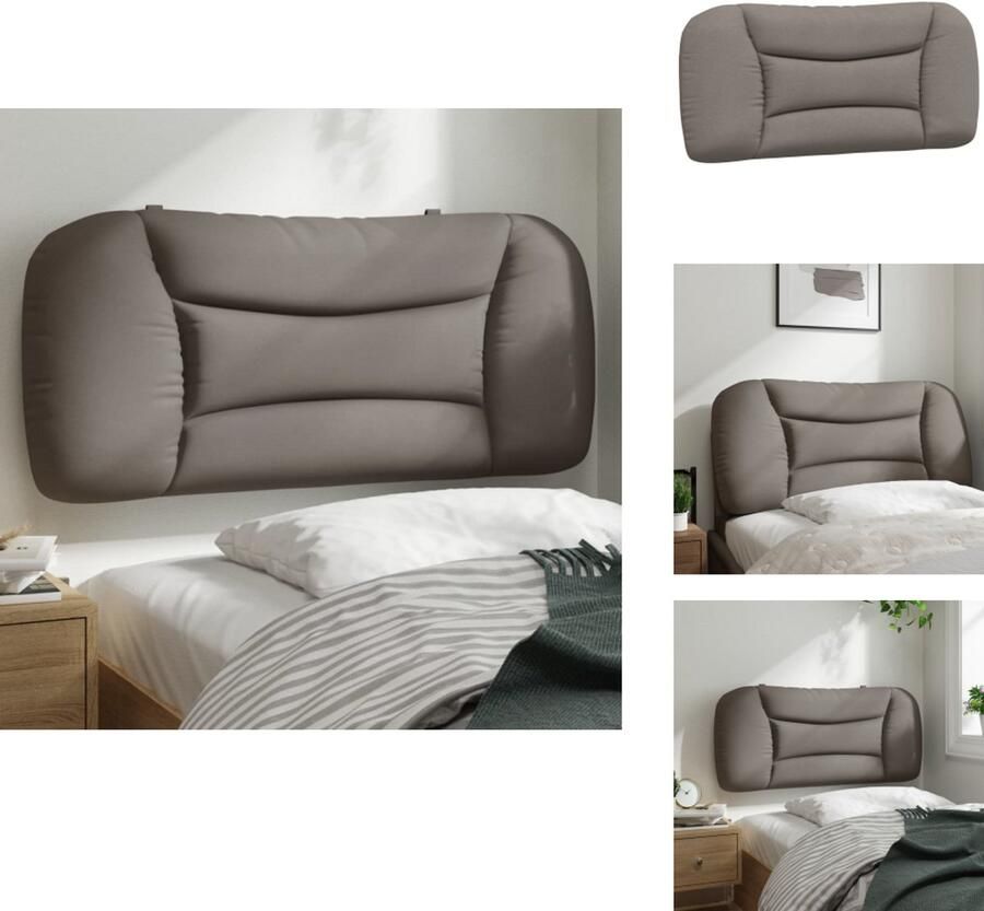 VidaXL Hoofdbordkussen Hoofdbordkussens Hoofdbord Kussen Hoofdeinde Kussen Hoofdbordkussen 80 cm stof taupe