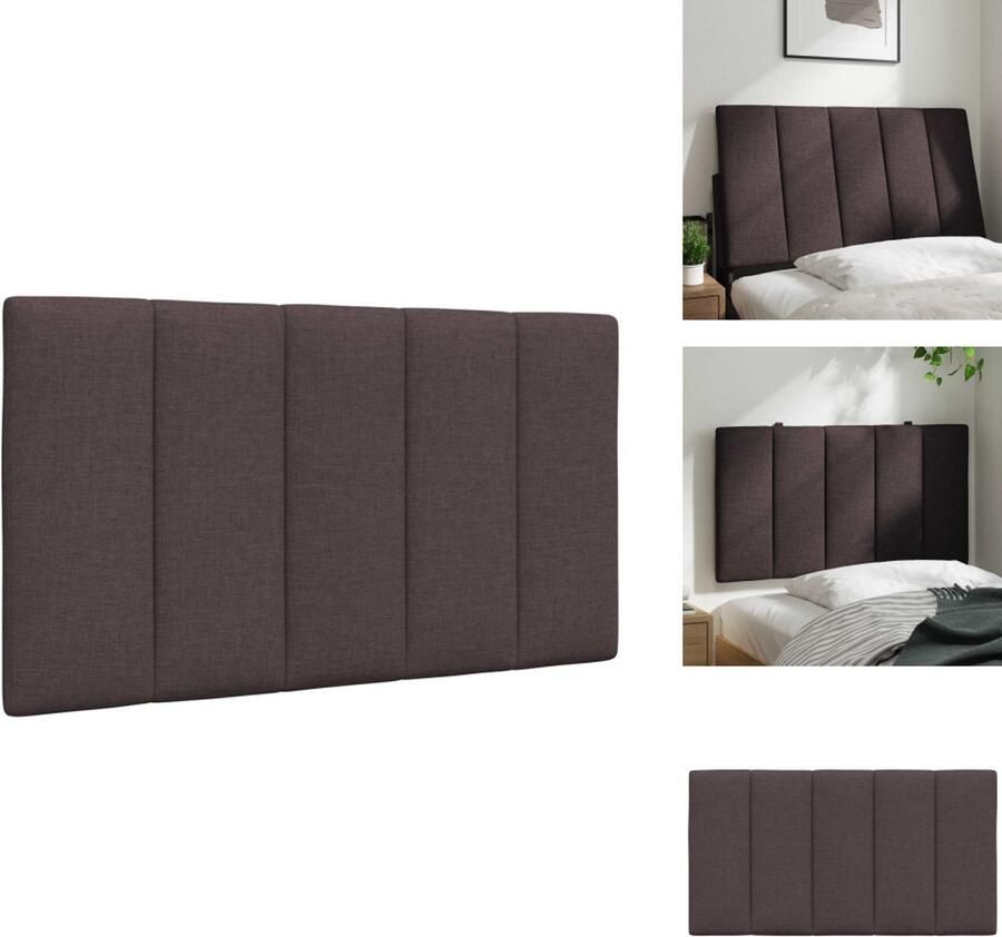 VidaXL Hoofdbordkussen Hoofdbordkussens Hoofdbord Kussen Hoofdeinde Kussen Hoofdbordkussen 80 cm stof donkerbruin