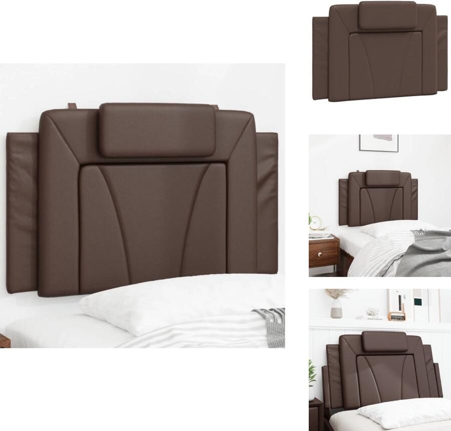 VidaXL Hoofdbordkussen Hoofdbordkussens Hoofdbord Kussen Hoofdeinde Kussen Hoofdbordkussen 80 cm kunstleer bruin