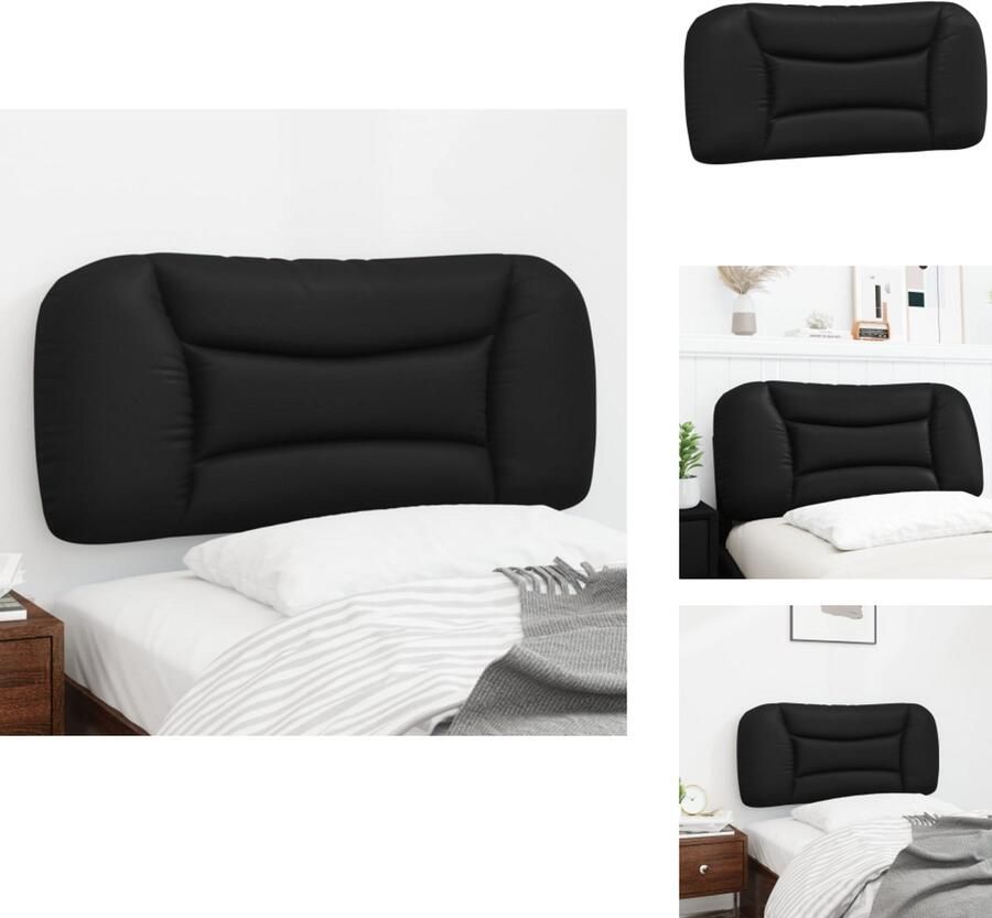 VidaXL Hoofdbordkussen Hoofdbordkussens Hoofdbord Kussen Hoofdeinde Kussen Hoofdbordkussen 90 cm kunstleer zwart