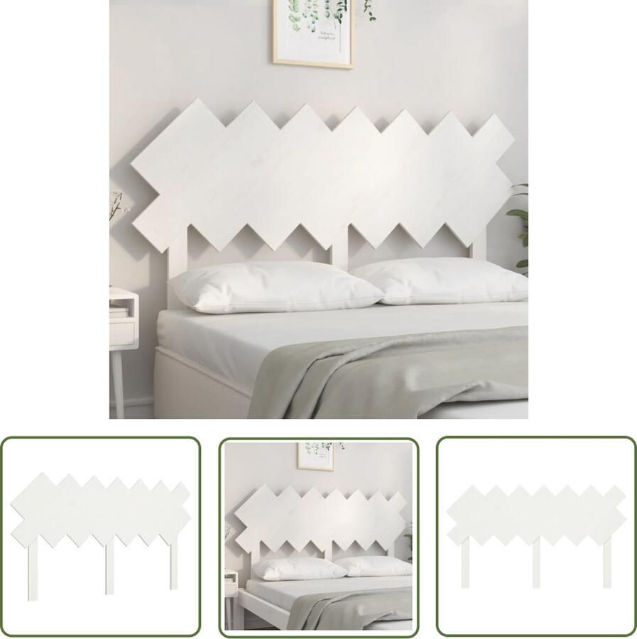 The Living Store Houten Hoofdeinde 151.5 x 3 x 81 cm Rustieke Charme Houten Hoofdbord Hoofddekens Beddecoratie Slaapkamers Rustieke Stijl
