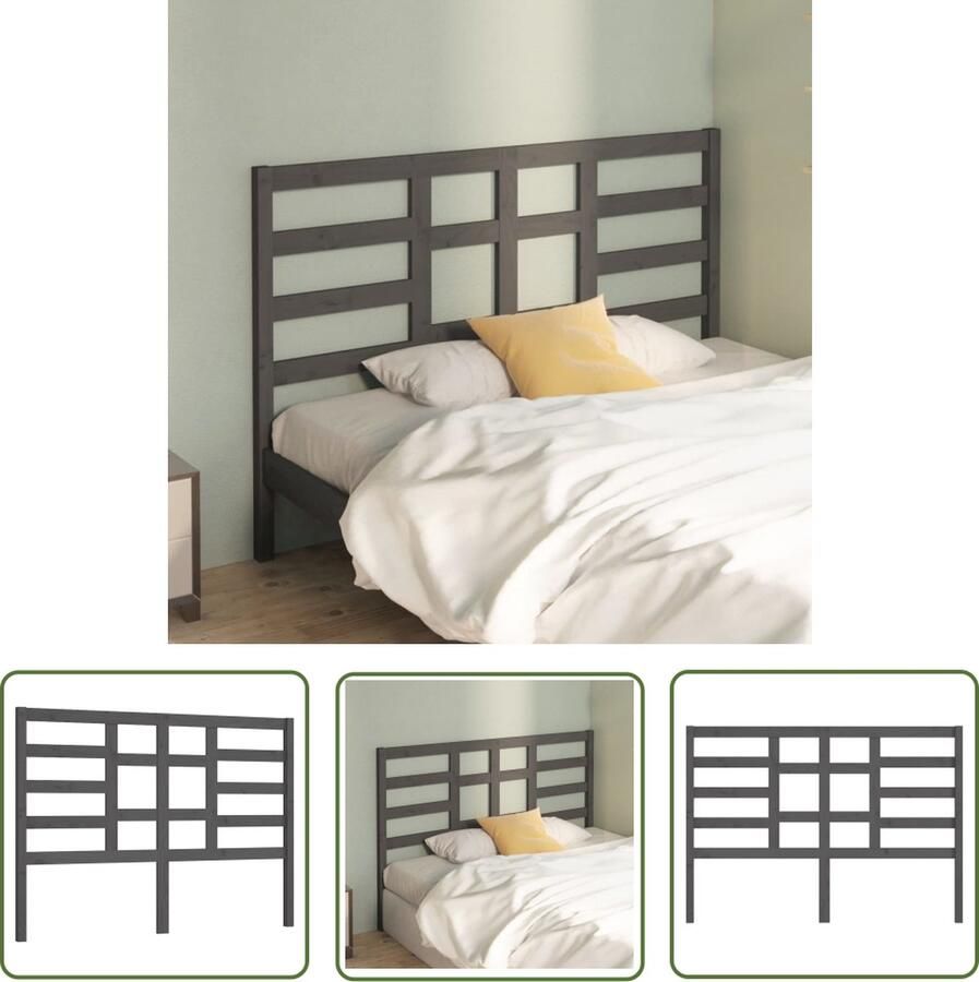 The Living Store Houten Hoofdeinde 156 x 4 x 104 cm Grijs Klassieke Uitstraling Houten Hoofdbord Hoofddekens Klassieke Stijl Slaapkamers Grieze Meubels