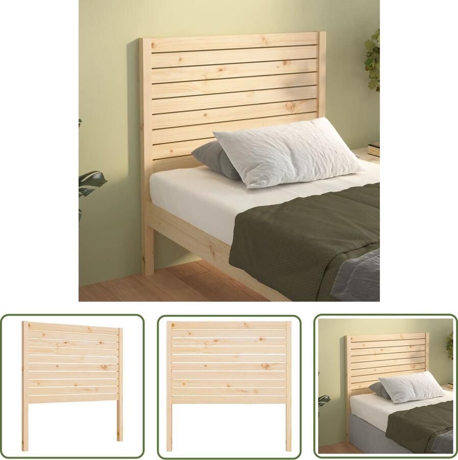The Living Store Houten Hoofdeinde Grenenhout 81 x 4 x 100 cm Trendy Design Houten Hoofdbord Hoofddekens Beddecoratie Slaapkamers Grenenhout Meubilair