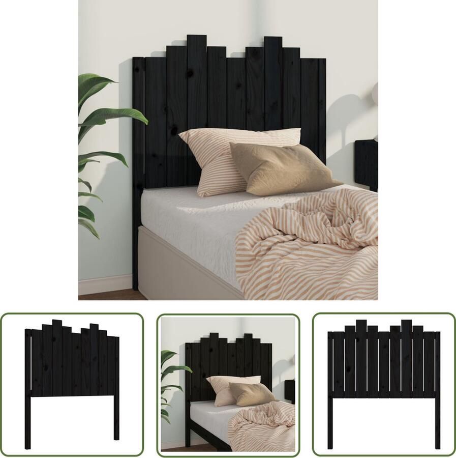 The Living Store Houten Hoofdeinde Massief Grenenhout 96 x 4 x 110 cm Rustieke Charme Houten Hoofdbord Hoofddekens Beddecoratie Slaapkamers Rustieke Meubels