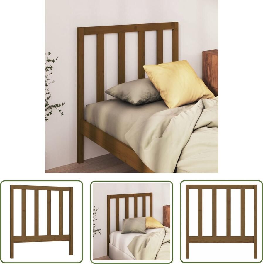 The Living Store Houten Hoofdeinde Grenenhout 95x4x100 cm Trendy design Hoofd Bord Hoofdeinde Houten Hoofdbord Grenenhoute Hoofdbord Slaapkamersdecoratie