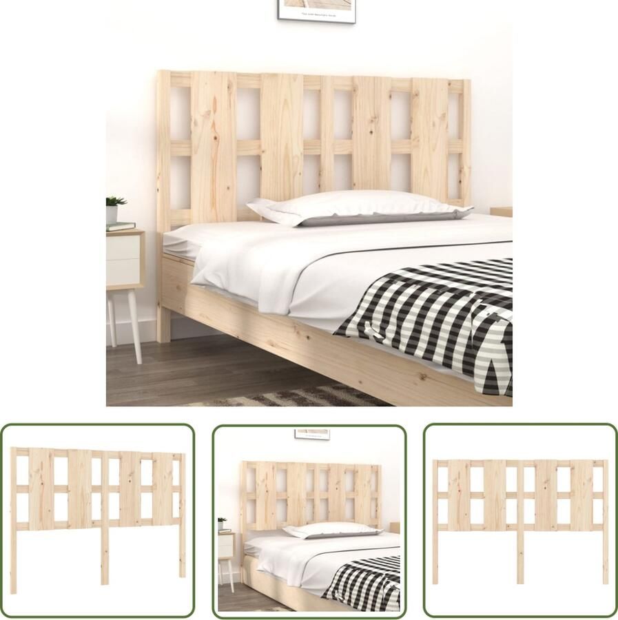 The Living Store Hoofdeinde Grenenhout 145.5 x 4 x 100 cm Rustiek Hoofdboard Hoofdeinde Houten Hoofdbord Rustic Headboard Bed Frame Decoratie