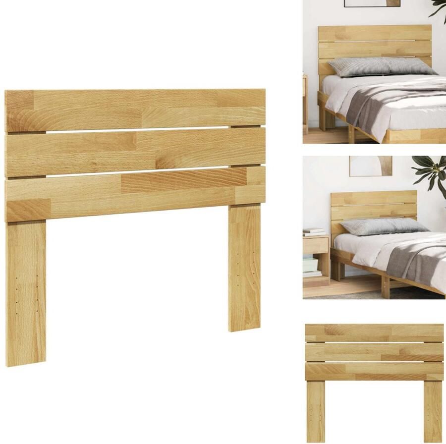 VidaXL Hoofdeinde Hoofdeinden Bed Hoofdeinde Paneel Hoofdbord 100 cm massief hout eiken
