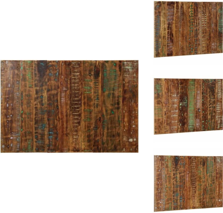 VidaXL Hoofdeinde Hoofdeinden Bed Hoofdeinde Paneel Hoofdbord 120 cm massief gerecycled hout meerkleurig