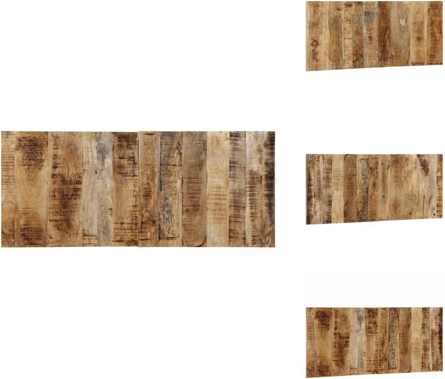 VidaXL Hoofdeinde Hoofdeinden Bed Hoofdeinde Paneel Hoofdbord 120 cm massief ruw mangohout