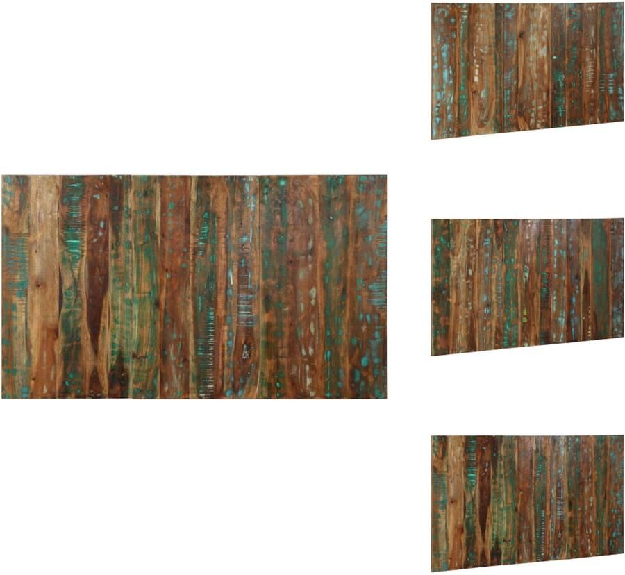 VidaXL Hoofdeinde Hoofdeinden Bed Hoofdeinde Paneel Hoofdbord 140 cm massief gerecycled hout meerkleurig