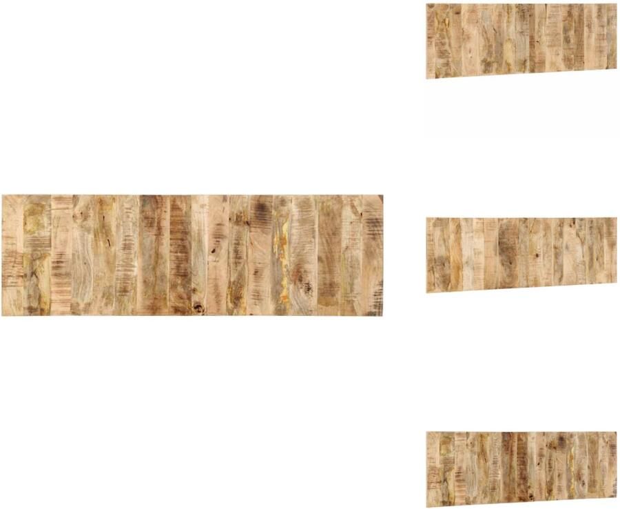 VidaXL Hoofdeinde Hoofdeinden Bed Hoofdeinde Paneel Hoofdbord 160 cm massief ruw mangohout