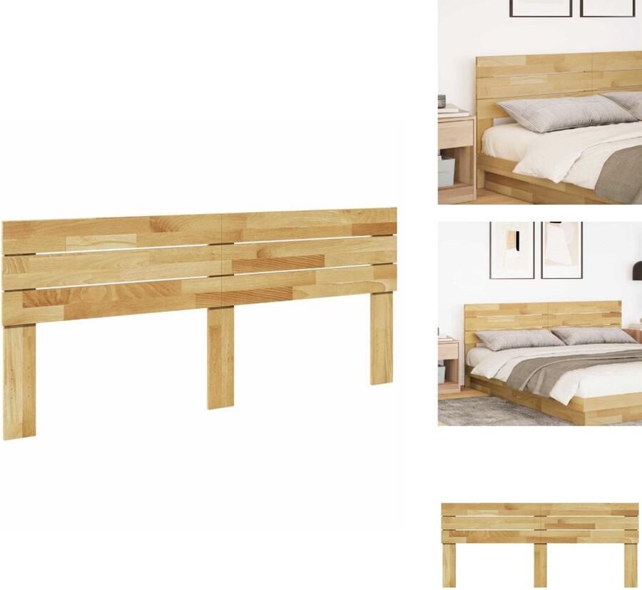 VidaXL Hoofdeinde Hoofdeinden -bed Hoofdeinde Paneel Hoofdbord 180 cm massief hout eiken
