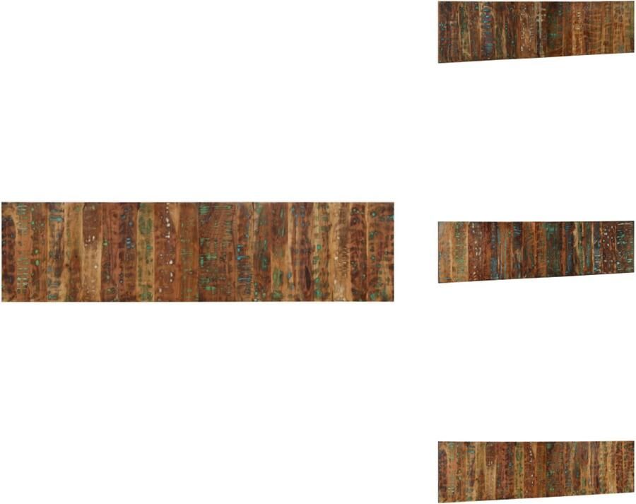 VidaXL Hoofdeinde Hoofdeinden Bed Hoofdeinde Paneel Hoofdbord 200 cm massief gerecycled hout meerkleurig