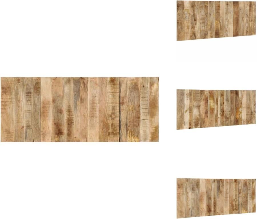VidaXL Hoofdeinde Hoofdeinden Bed Hoofdeinde Paneel Hoofdbord 200 cm massief ruw mangohout