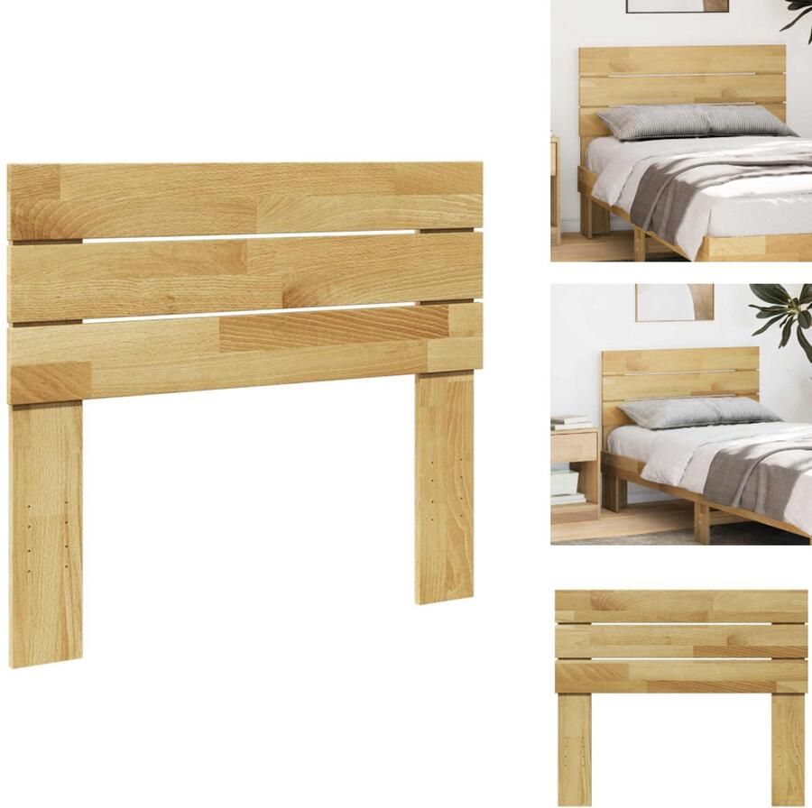 VidaXL Hoofdeinde Hoofdeinden Bed Hoofdeinde Paneel Hoofdbord 80 cm massief hout eiken