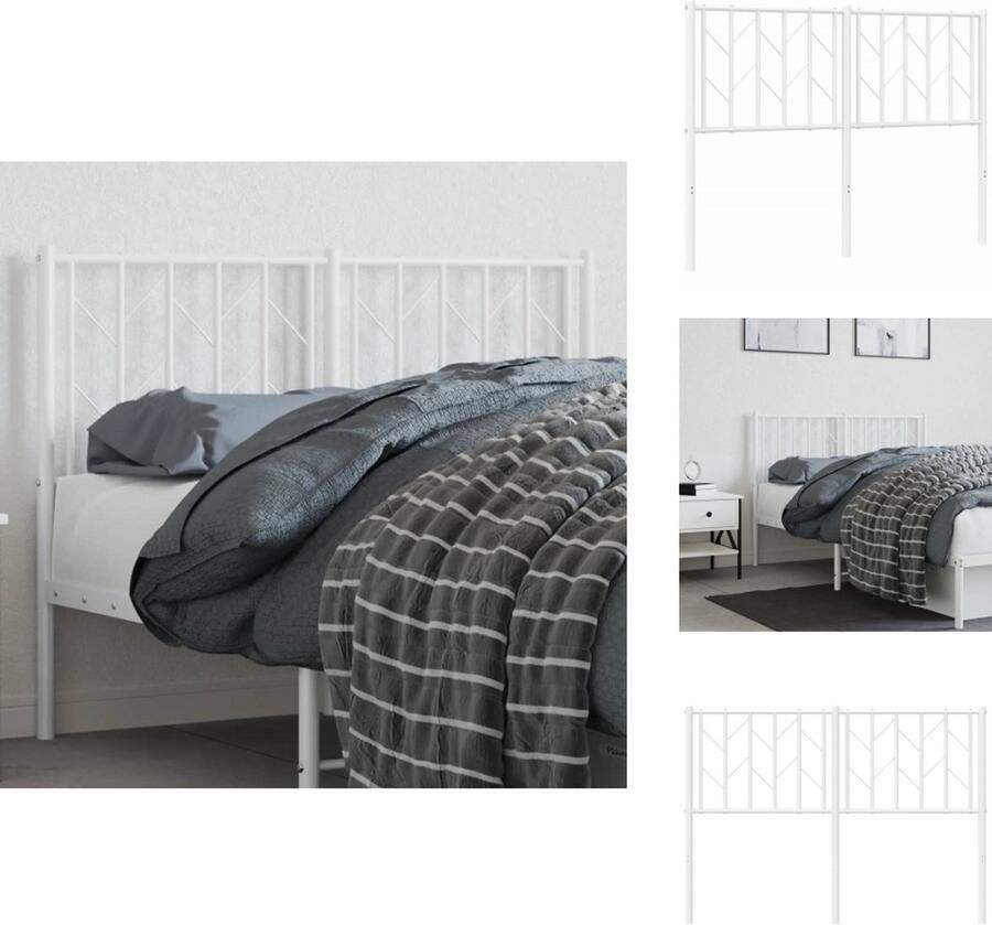 VidaXL Hoofdeinde Hoofdeinden Hoofdeinde Bedhoofdeinde Hoofdbord 120 cm metaal wit