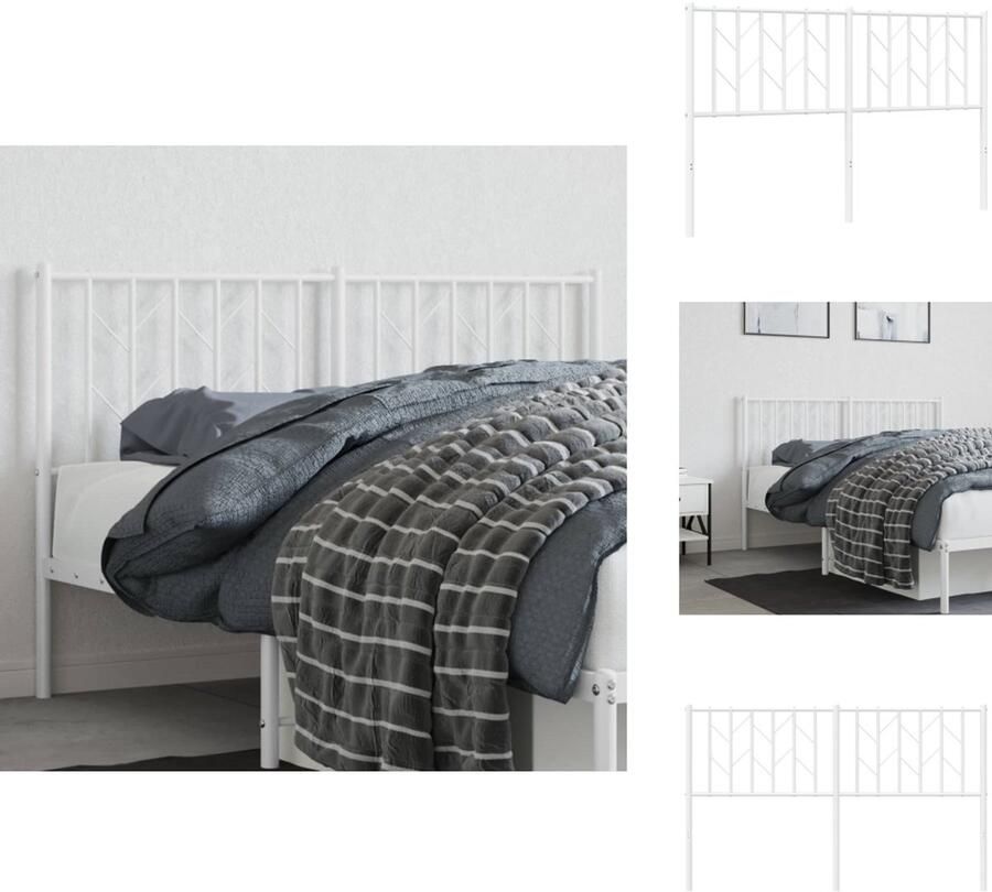 VidaXL Hoofdeinde Hoofdeinden Hoofdeinde Bedhoofdeinde Hoofdbord 140 cm metaal wit