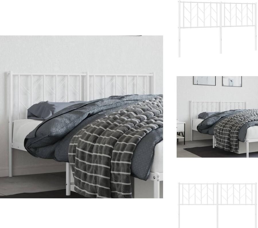 VidaXL Hoofdeinde Hoofdeinden Hoofdeinde Bedhoofdeinde Hoofdbord 150 cm metaal wit