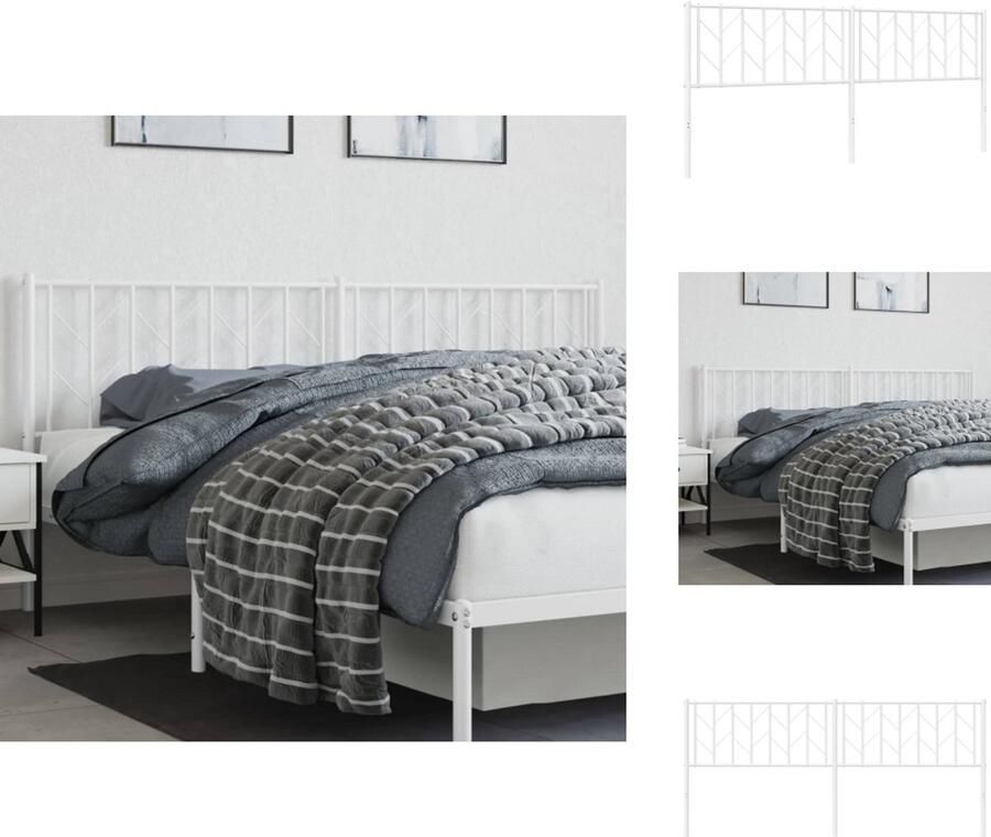 VidaXL Hoofdeinde Hoofdeinden Hoofdeinde Bedhoofdeinde Hoofdbord 193 cm metaal wit