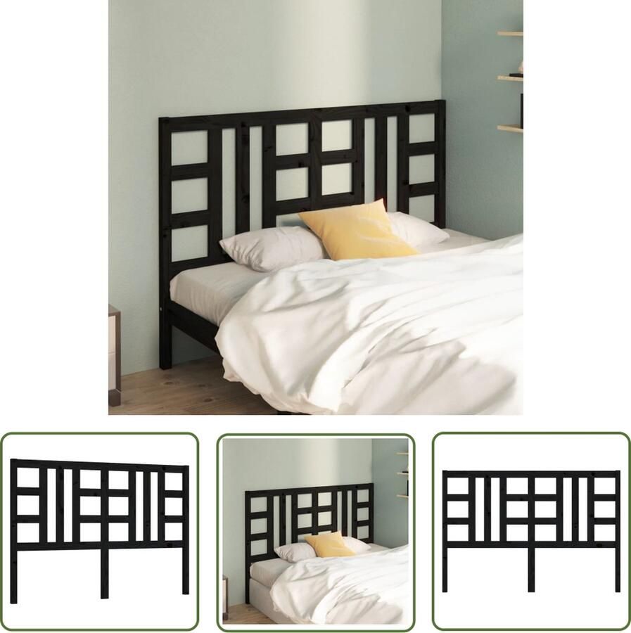 The Living Store Houten Hoofdeinde Zwarte Klassieke Uitstraling 146 x 4 x 100 cm Montage vereist Houten Hoofdbord Klassieke Hoofdbord Zwarte Hoofdbord Hoofddekens Slaapkamers Decoreren