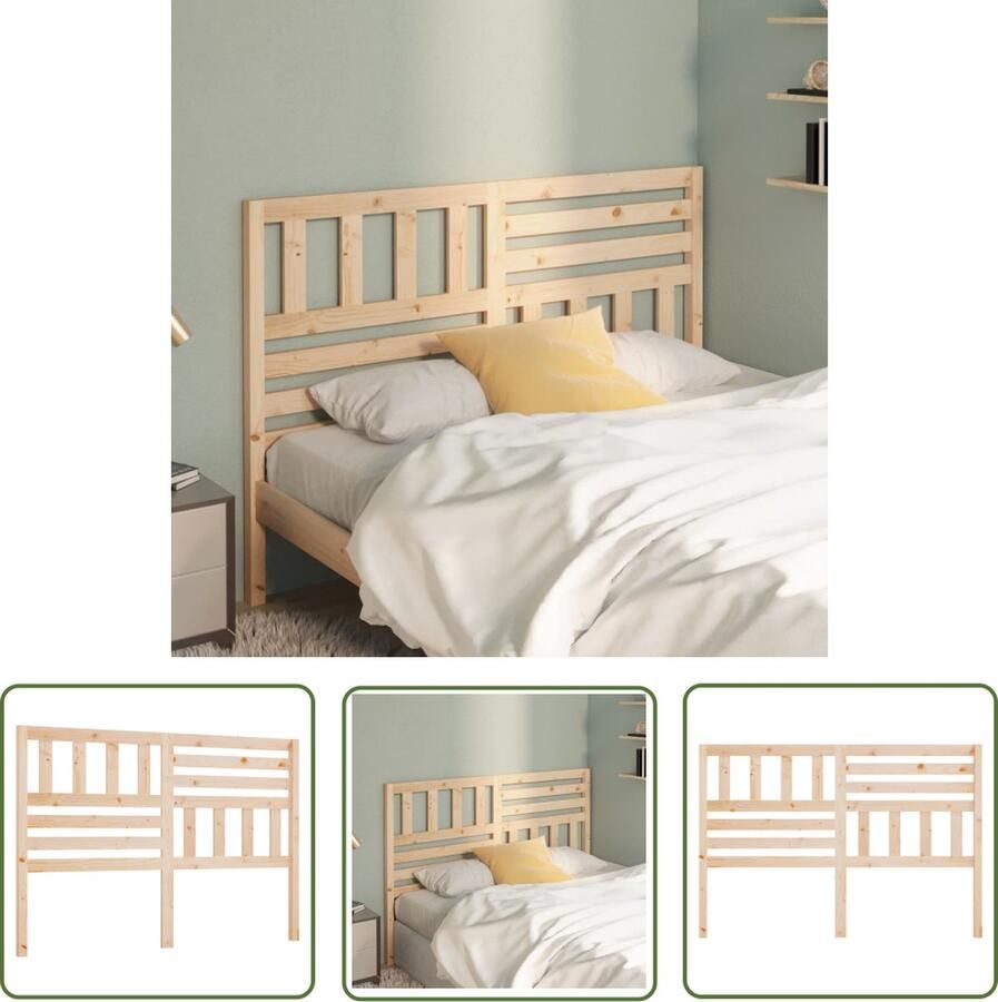 The Living Store Houten Hoofdeinde Slaapkamer Meubilair 156 x 4 x 100 cm Klassieke Uitstraling Houten Hoofdbord Hoofdeinde Beddecoratie Slaapkamer Meubels Klassieke Uitstraling