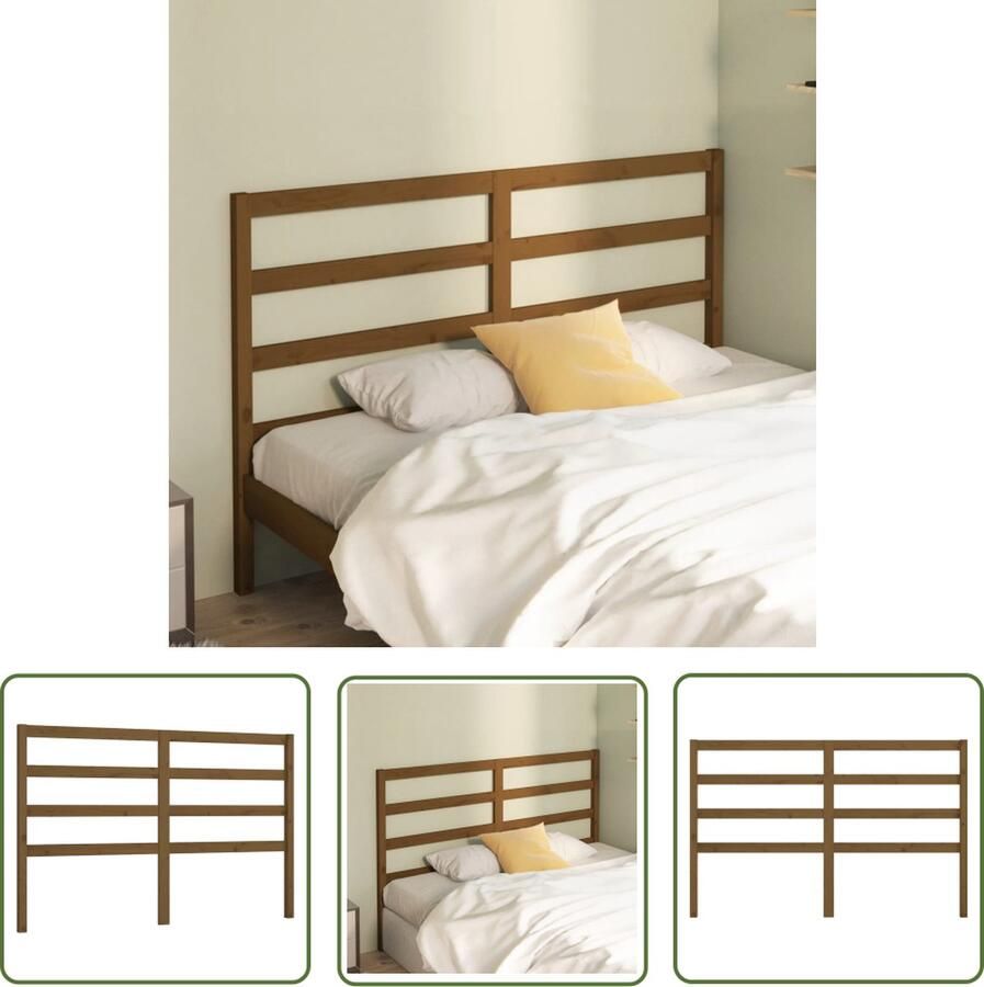 The Living Store Houten hoofdeinde Trendy Slaapkamer 156 x 4 x 100 cm (B x D x H) Klassieke uitstraling Houten Hoofdbord Hoofdeinde Slaapkamer Meubilair Vintage Hoofdbord Klassiek Hoofdbord