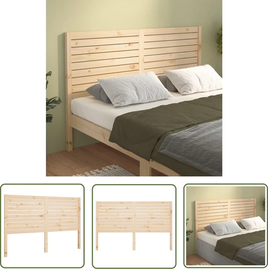 The Living Store Houten Hoofdeinde 166 x 4 x 100 cm Massief Grenenhout Houten Hoofdbord Hoofdeinde Grenenhout Meubels Massief Hout Landelijk Interieur