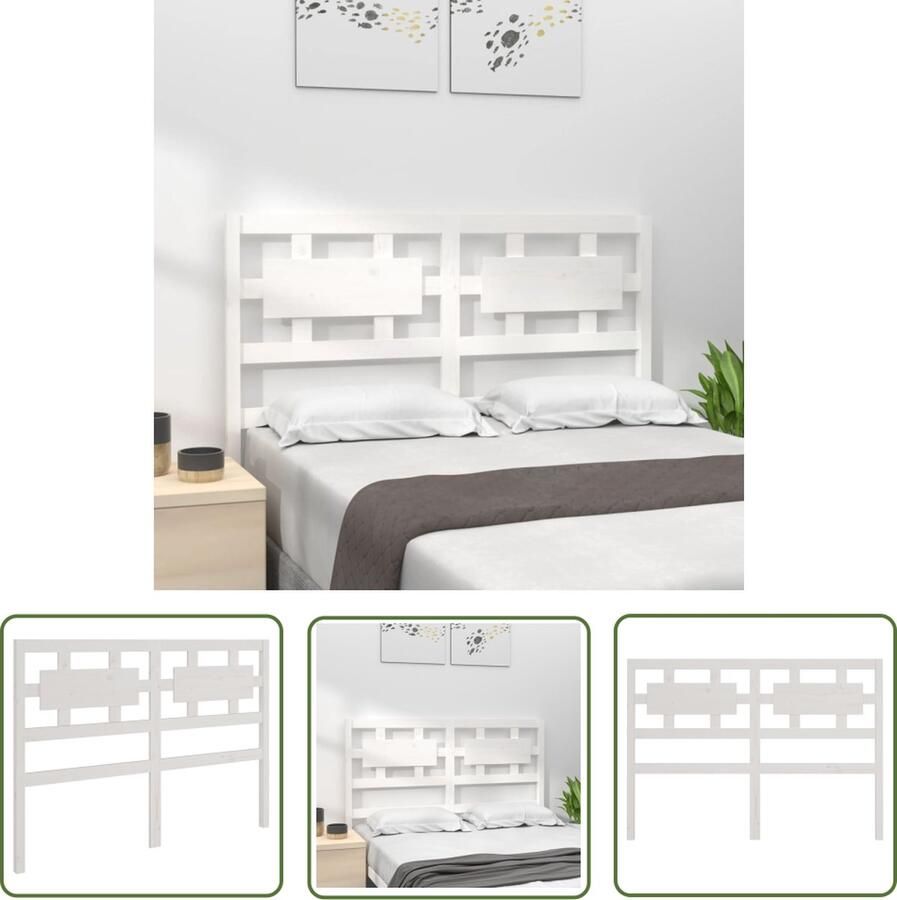 The Living Store Houten Hoofdeinde Rustiek Design 185.5 x 4 x 100 cm Comfortabele Ondersteuning Houten Hoofdbord Hoofdeinde Rustic Design Massief Hout Comfortabel