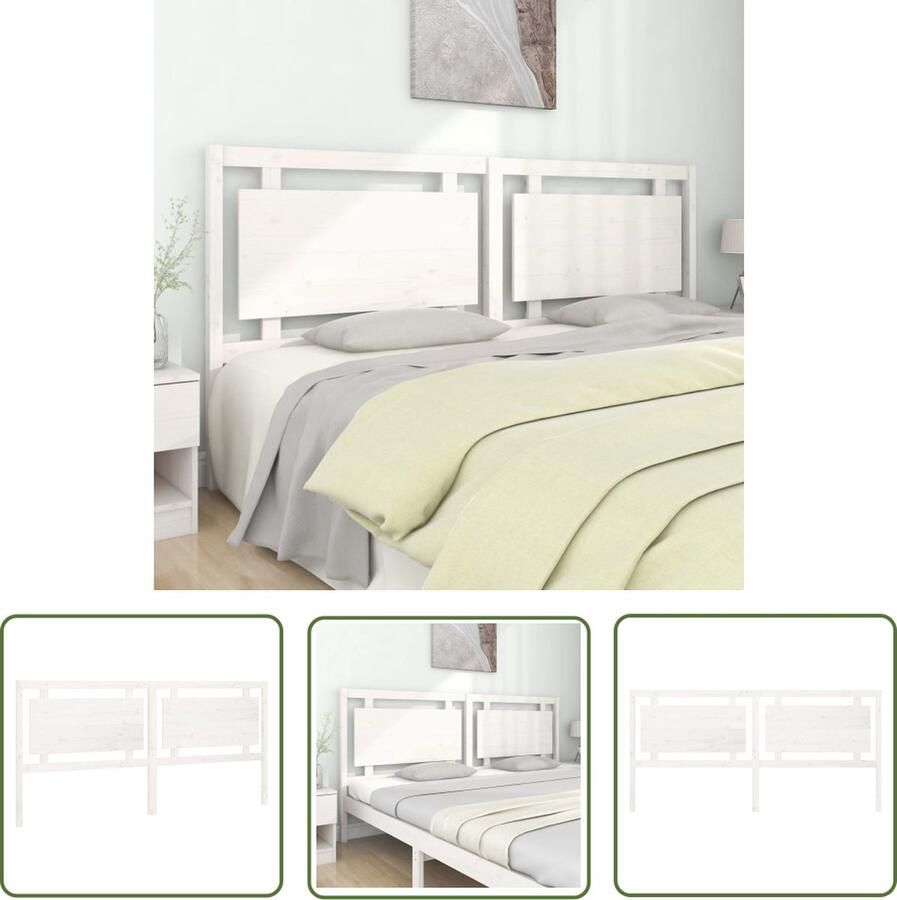 The Living Store Houten Hoofdeinde Grenenhout 205.5 x 4 x 100 cm Rustieke Charme Houten Hoofdbord Hoofdeinde Hoofdboard Rustic Interieur Landelijk Meubilair