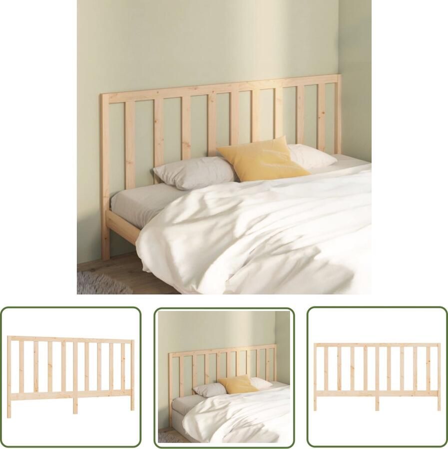 The Living Store Houten Hoofdeinde Grenenhout 206x4x100 cm Onbehandeld Houten Hoofdbord Hoofdeinde Grenenhout Bruine Hoofdbord Beddecoratie