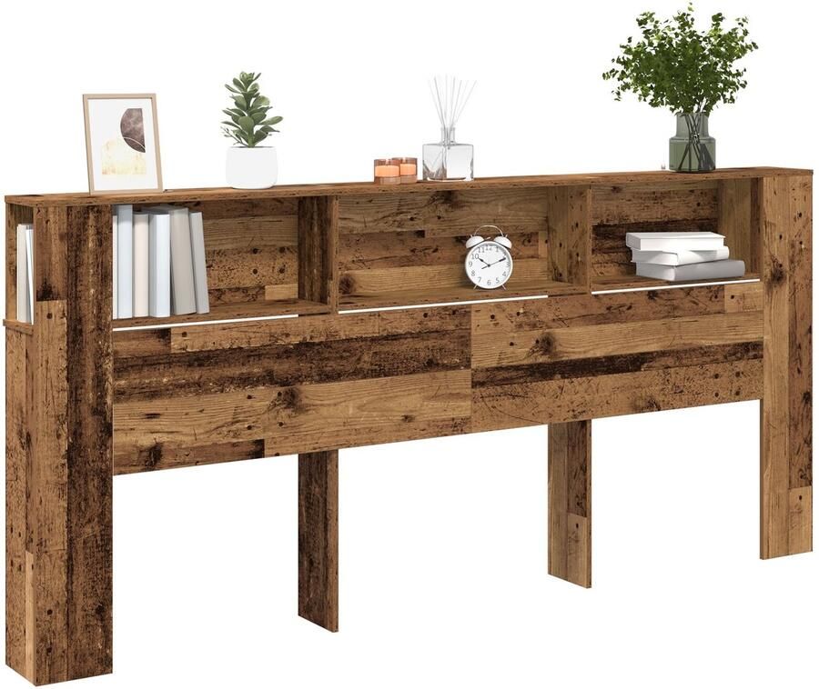 VidaXL Hoofdbord Kast Oud hout Gerecycled hout Groot Houten Hoofdbord