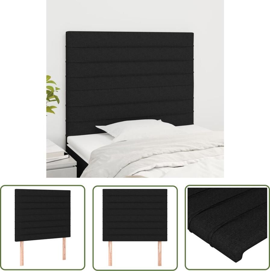 The Living Store Hoofdeind Klassiek Bedombouwen Afmeting- 100x5x118 128 cm Kleur- Zwart Hoofd Bord Hoofdkussen Beddecoratie Klassiek Hoofdbord Zwart Hoofdbord